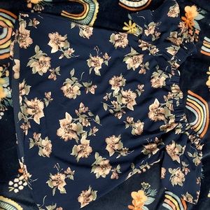 Floral dark blue blouse. Size small fits like a medium. Hardly worn.